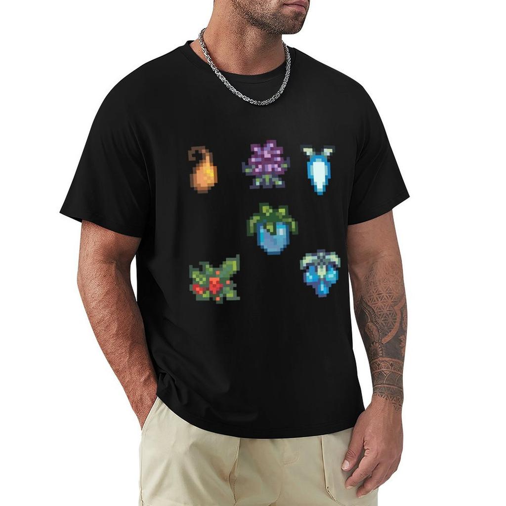 Winter Crops Set Stardew Valley TShirt Big and Tall Basic Tee Shirt