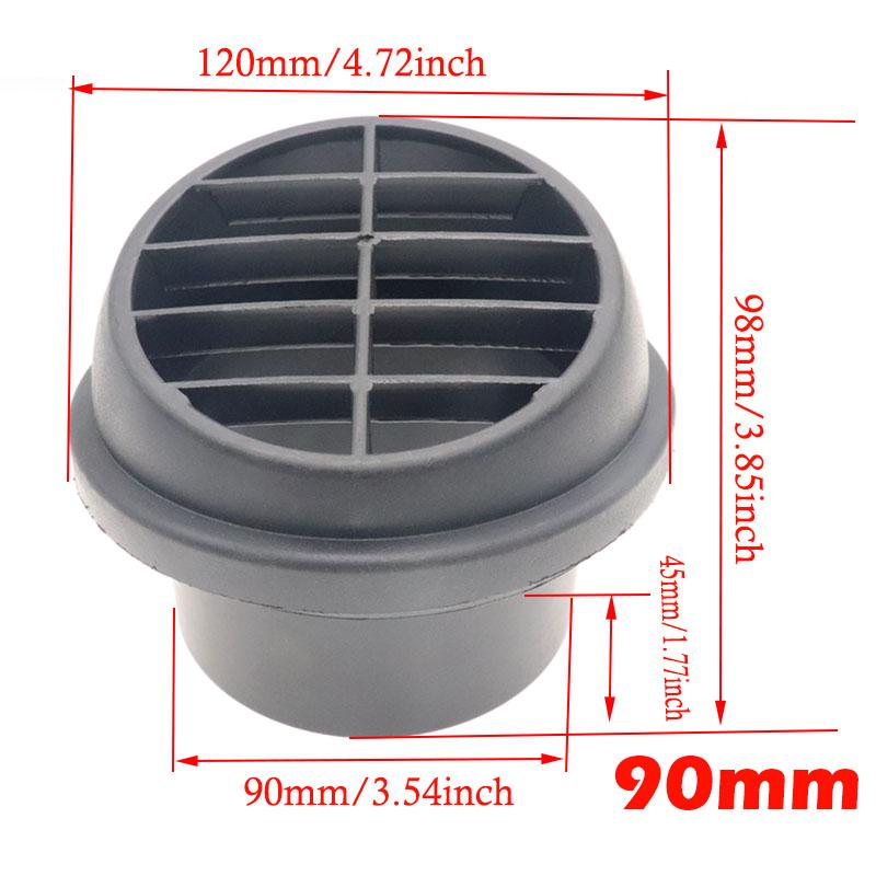 

90 мм поворотный воздуховод автомобильного обогревателя, выходное отверстие для теплого воздуха, крышка выхлопной трубы для воздушного парковочного обогревателя Webasto Eberspacher для легковых и грузовых автомобилей