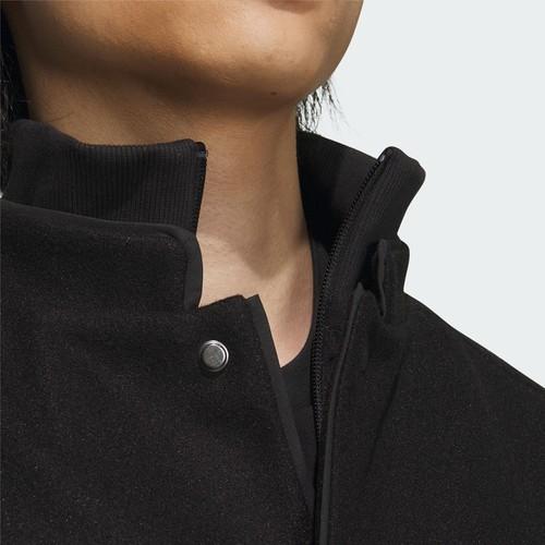 adidas Solid Color Logo Sports Casual Jacket for Men, Black