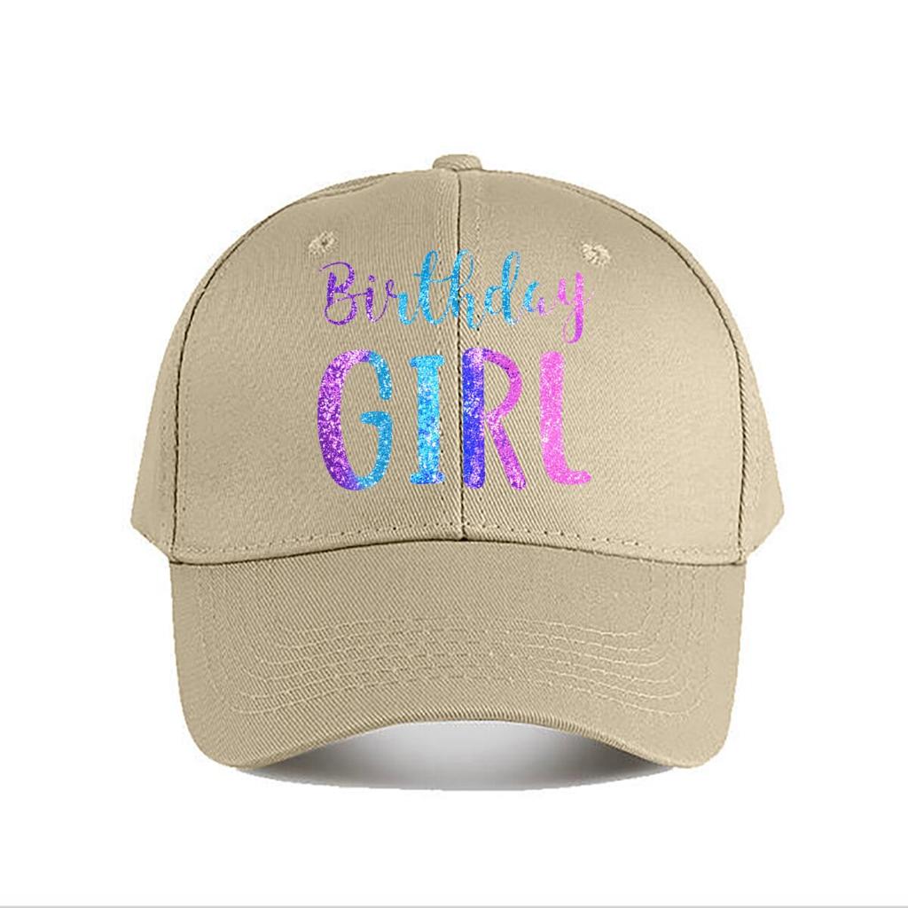 Glitter Gradient Birthday Girl Party Decor Baseball Cap Fashion Unisex Sunhat Womens Outdoor Sports