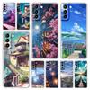 Japan Anime Landscape Phone Case For Samsung Galaxy S23 Ultra S22 5G S20 S21 FE 5G S10E S9 S8 S10 Plus Soft Silicone Clear Cover