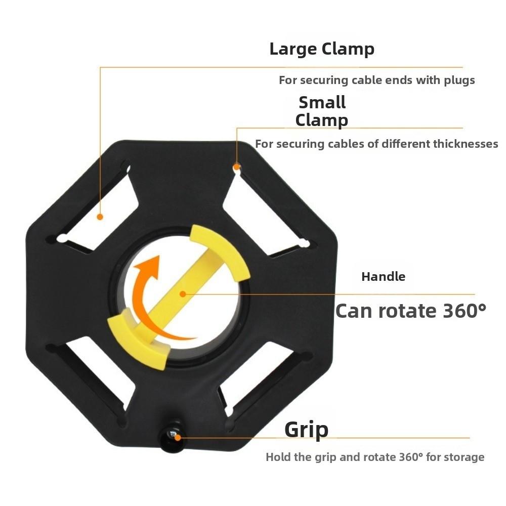 Heavy Duty Anti-winding Wire Reel Hexagonal Frame Plastic Extension Cord Reel Multi Purpose Anti-pressure Winding Reel