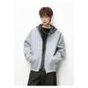 Men S Color Block Knit Splicing Hooded Cardigan Sweatshirt Casual Jacket