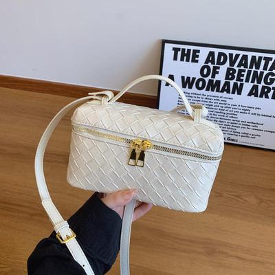 Geantă Crossbody Împletită cu Model Diamant High-End 2025