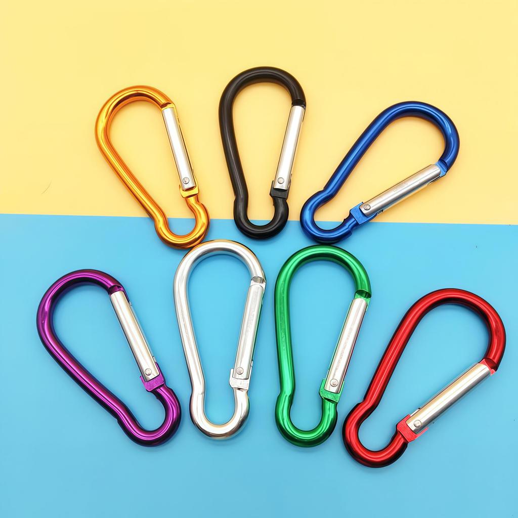 No. 8 D-Shaped Aluminum Carabiner Multi-Function Keychain Quick Release Hook