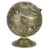 Ashtray with Lid Vintage Ashtray Dragon Pattern Tellurion Shape Zinc Alloy with Lid Windproof Home Decor Craft Windproof Ashtray