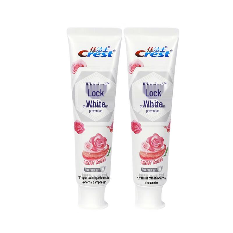 Crest Dual-Color Whitening Rose Toothpaste
