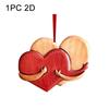 1/4 Pcs Valentine's Day Love Pendant Acrylic 2D Heart-shaped Hanging Decoration Backpack Car Romantic Decor  Love Crafts Gift