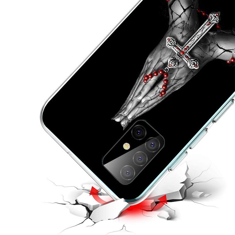 God Jesus Pray Cross Case Phone Cover for Samsung Galaxy A52 A51 A50 A42 A32 A22 A12 A02S A72 A71 A70 A41 A31 A21S A40 A30S A20E