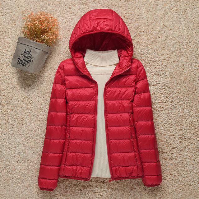 Women Winter Coat New Ultra Light White Duck Down Jacket Slim Women Winter Puffer Jacket Portable Windproof Down Coat