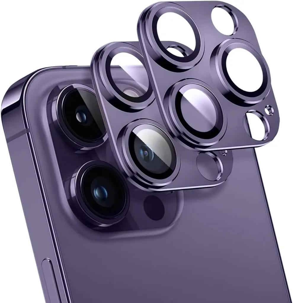 2ks kovové ochranné sklo objektivu fotoaparátu pro iPhone 14 15 13 Pro Max Plus 12 Mini 15Pro Příslušenství k zadnímu krytu objektivu z tvrzeného skla