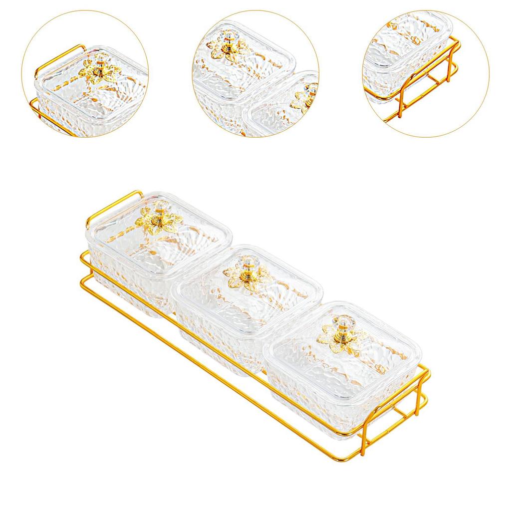 3 Bowls to Serve with Lid And Dessert Screen Covers