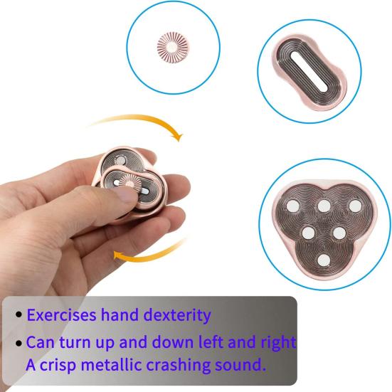 Triangle Fidget Slider Stress Anxiety Relief Portable Kids Teens Adults Magnetic Metal Fingertip Slider Pocket EDC Slider Sensory Toy