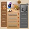 Luxury Gold Rotating Wooden Base Phone & Tablet Holder – Decompression Metal Design