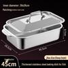Extra Thick Stainless Steel Roasting Fish Pan with Lid