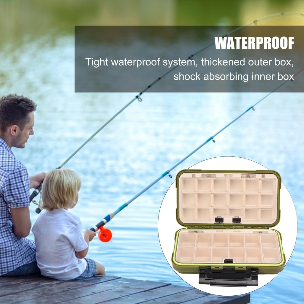 Fishing Box Lever Type Side Lock Sliding Design Movable Inserts Storage Accessories for Fisherman