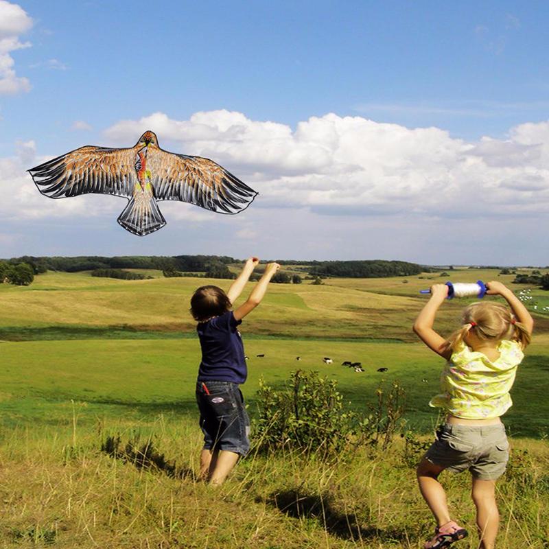 1.1m Eagle Kite Large Eagle Flying Bird Kites Children Gift Family Trips Garden Outdoor Sports DIY Toy