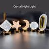 Portable Rechargeable Crystal Star Moon Light 3 Color Dimming Ambient Table Moon Lamp Christmas Holiday Gift Night Light