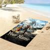 Name Custom Kratos God of War Print Beach Towel, Large Soft Quick Dry Towel for Beach Camping Swimming