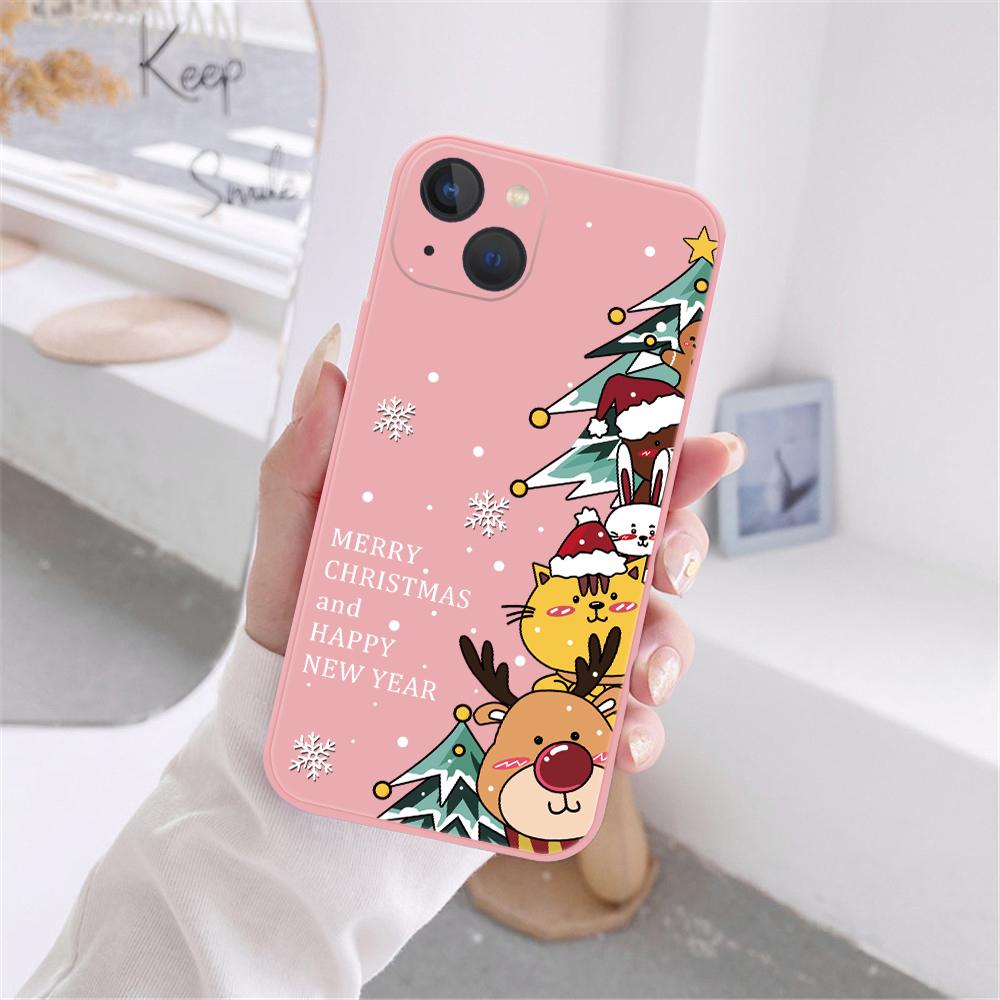 Christmas New Year Gifts Phone Case For iPhone 16 15 14 13 12 11 Pro Max Mini X XS SE4 7 8 Plus 16E Shockproof Non-Slip Cover