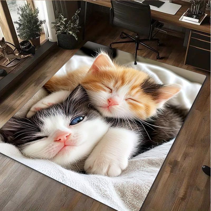 Cat Rug - Home carpet Office Decorative Carpet For Living Room Bedroom Door Mat Floor Rug Computer Chair Area Rug