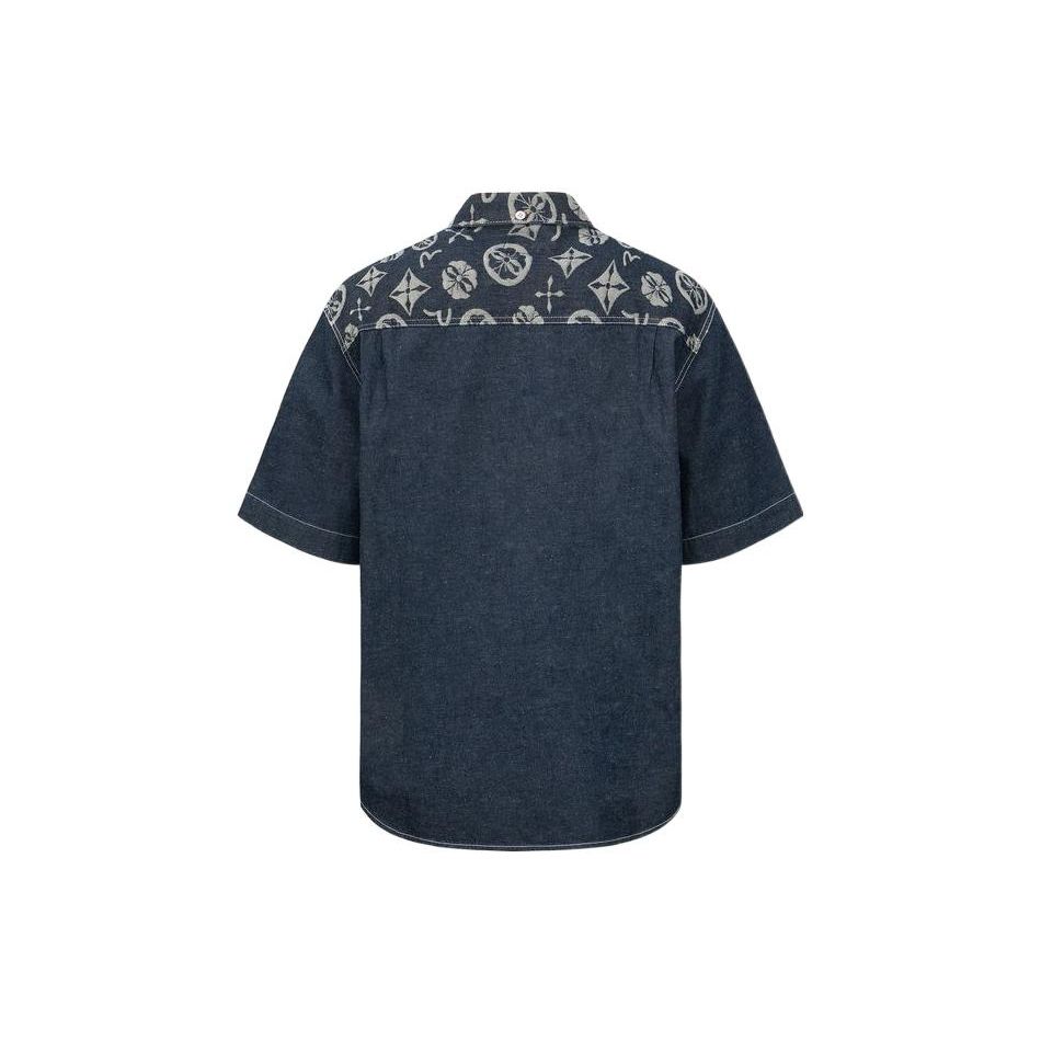 Evisu Patchwork Floral Short Sleeve Shirt Men shirts 2ESHTM2SS268OSDN