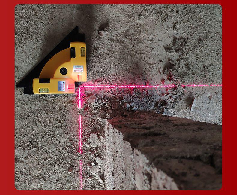 Högprecision Multifunktionell Infraröd Laser Rätvinklig Golvnivålinjal 90°