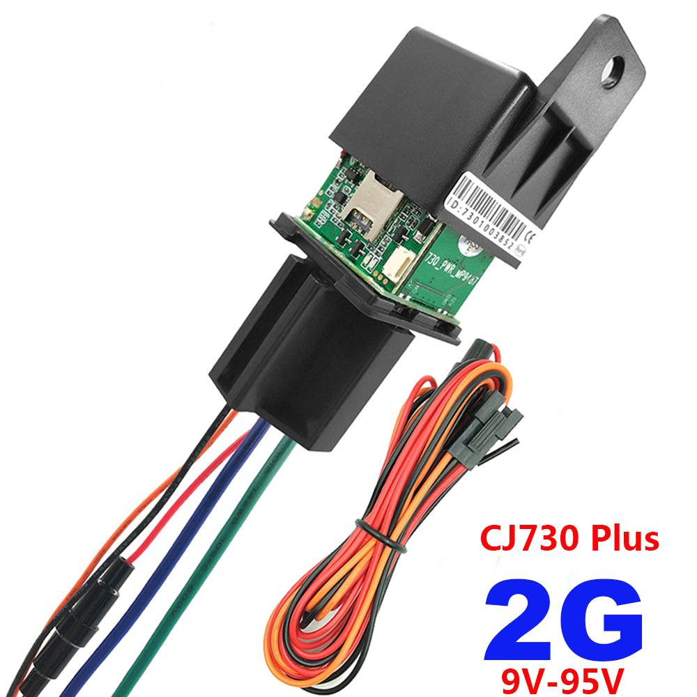 2G 4G CJ730 Plus 9-95V Relay GPS Tracker Car Motorcycle ACC Status Tow Away Power Off SMS Alarm Shock Move Call Cut Oil Locator