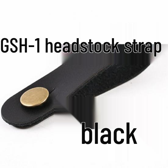 

Leather Guitar Neck Strap with Basswood and PU Details for Folk and Electric Guitars чёрный