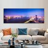 Abstract Night Scene Of Building Canvas Painting Modern Landscape Posters And Prints Wall Art Pictures Home Decor No Frame
