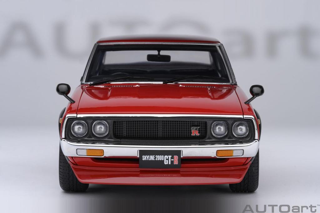 AUTOart Scale Nissan Skyline Tuned Version Red Finished Model 77468 1/18 2000GT-R (KPGC110)