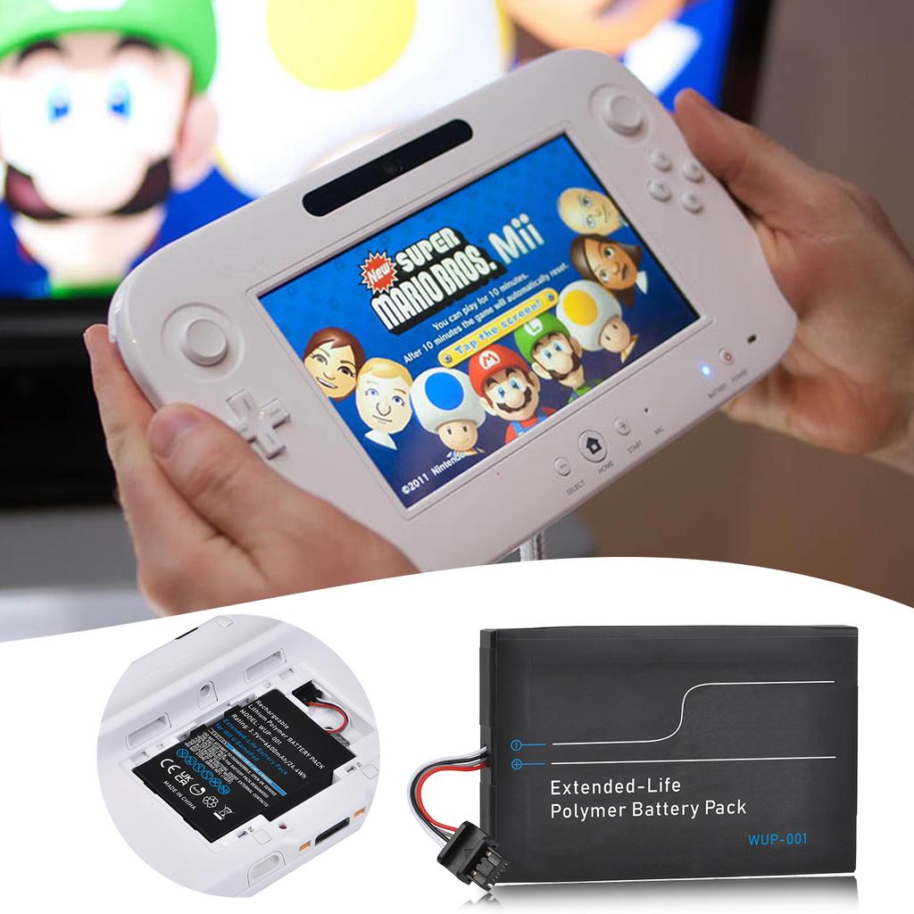 6600mAh Wii U Gamepad Battery Replacement Rechargeable Battery Pack for Nintendo Wii U Controller WUP-010 WUP-012