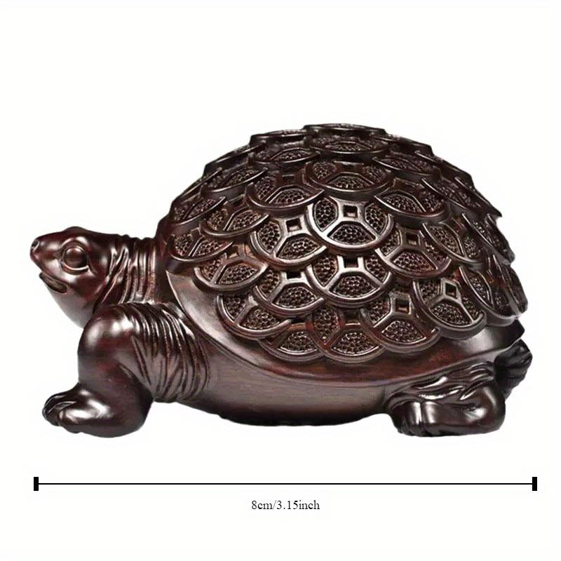 Geldschildkröte Massivholzschnitzerei Bürodekoration Dekor Zuhause Holz Tierfigur Mini Handwerk Glücksbringendes Geschenk