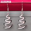 925 Sterling Silver Crescent Drop Earrings Jewelry