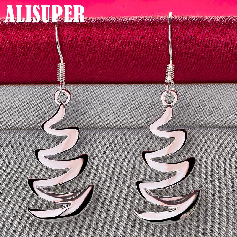 925 Sterling Silver Crescent Drop Earrings Jewelry