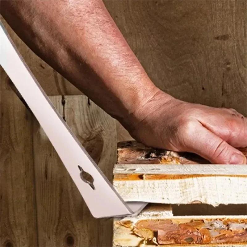 3 In 1 Stainless Steel Pry Bar Flat Head Multifunction Woodworking Scraper Lever Wooden Board Dismantling Spatula Nail Lift Tool
