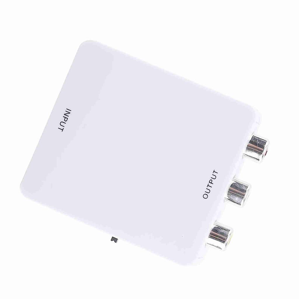 Digital HD Input to RCA Composite Video Audio AV CVBS Adapter Converter 720p 1080p White