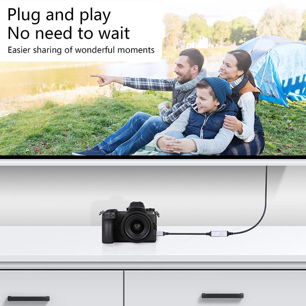 Compact 20CM Mini HDMI Compatible Cable Adapter with 90 Degree Design Supporting 4K UHD Video Output for Easy Connection