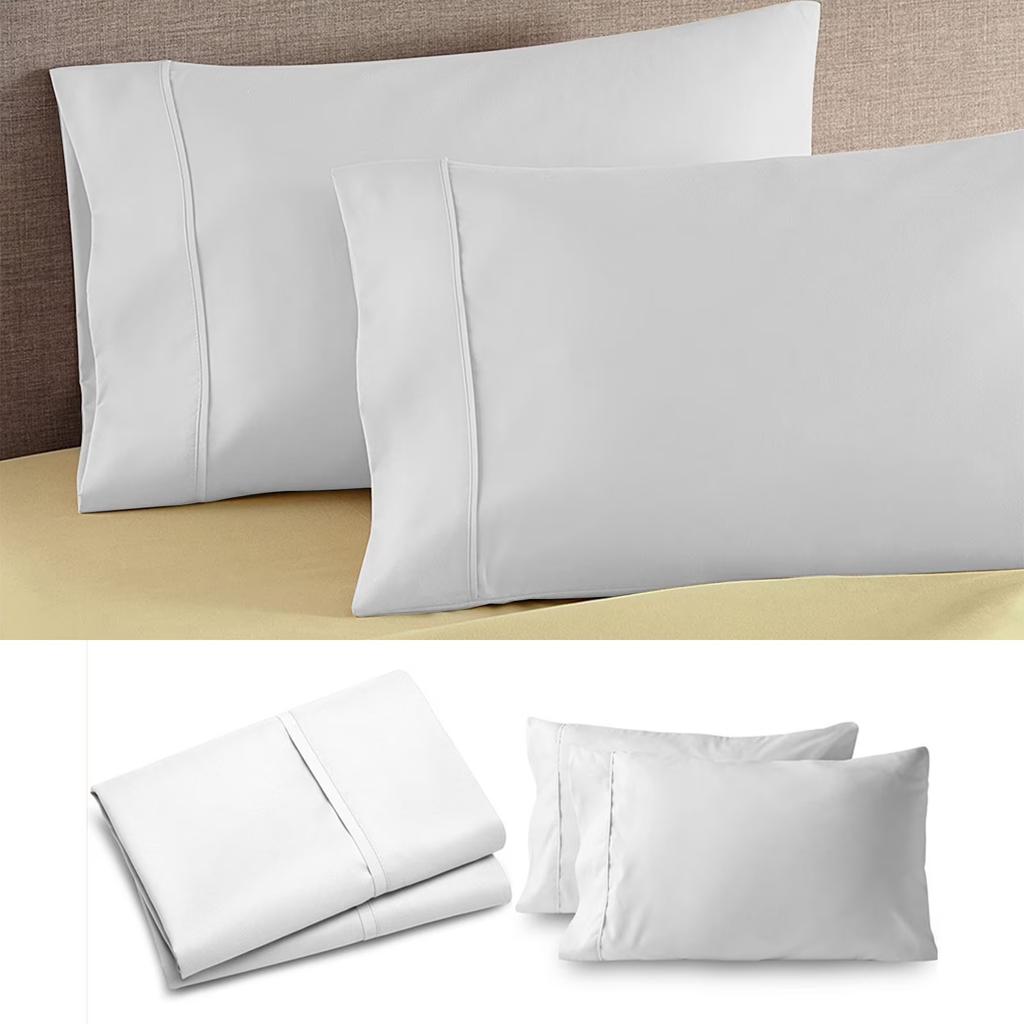 Set Of Two Extra-large Pillowcases - Ultra-soft Brushed Microfiber Pillowcases With Envelope Closure, 20x36 Inches, Cool And Breathable Bedding Set.