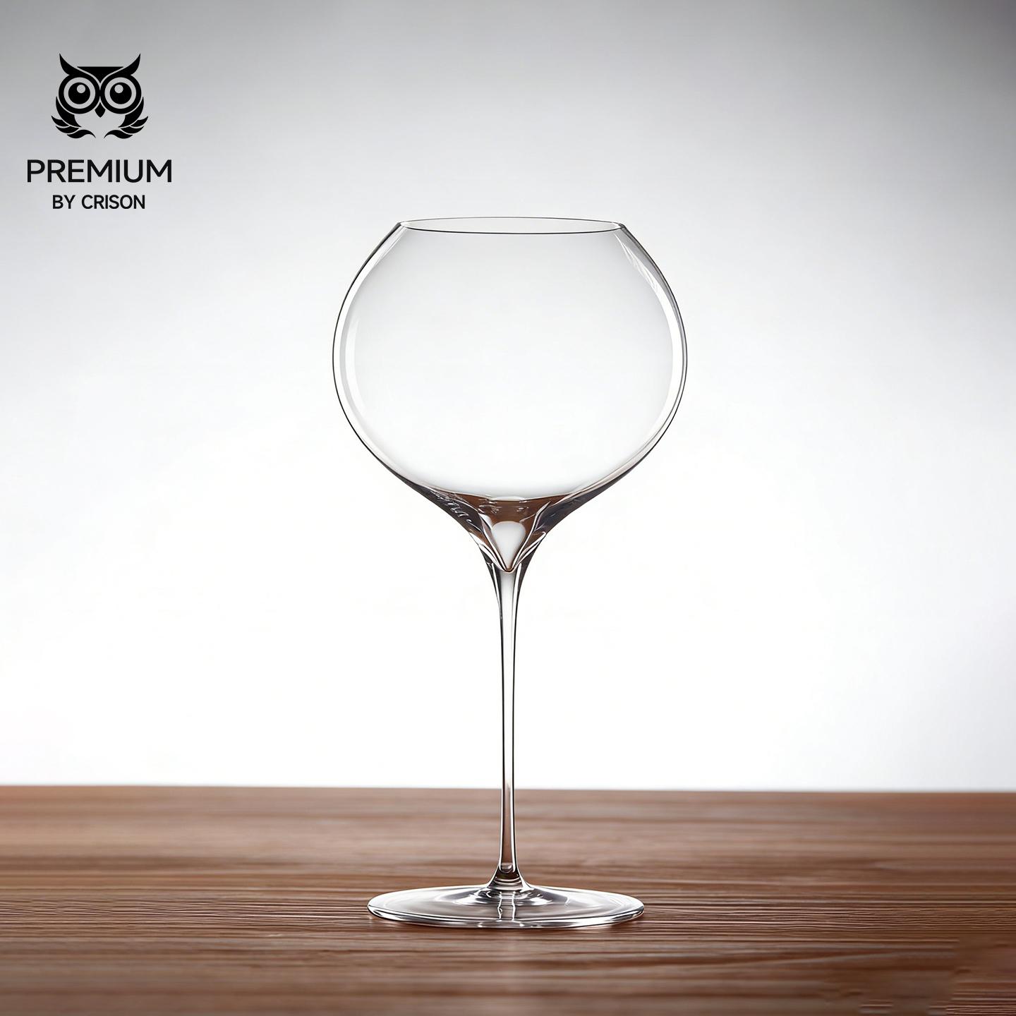 PREMIUM BY CRISON Large Belly Lead-Free Crystal Wine Glass, High-End Stemmed Glass China Mainland