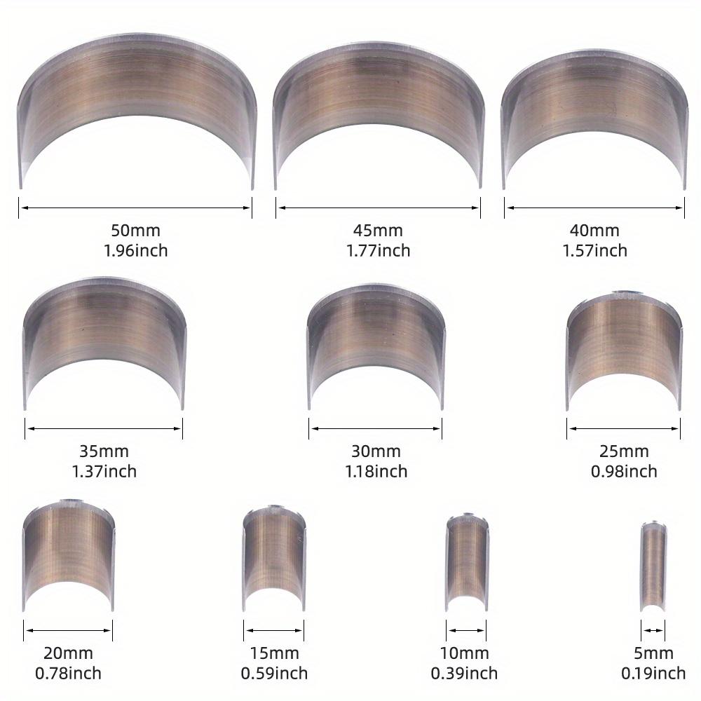 10pc Half Circle Punching Die, Belt Tail Puncher, Leather Bag Shoulder Tail Punching Tool, C-Type Hole Cutting Die Head Mold