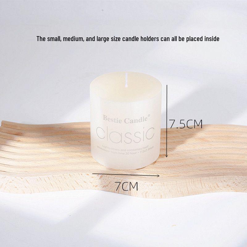 Castiçal de Vidro Transparente Canelado para Aromaterapia e Decoração de Fotografia