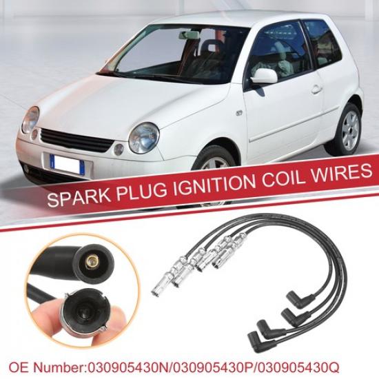 4 Pcs Spark Plug Wire Ignition Coil Cable No030905430N for Volkswagen Lupo