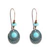 9 Pairs Bohemian Silver Drop Dangle Earrings Set for Women Girl Hypoallergenic Fashion Vintage Boho Turquoise Earrings