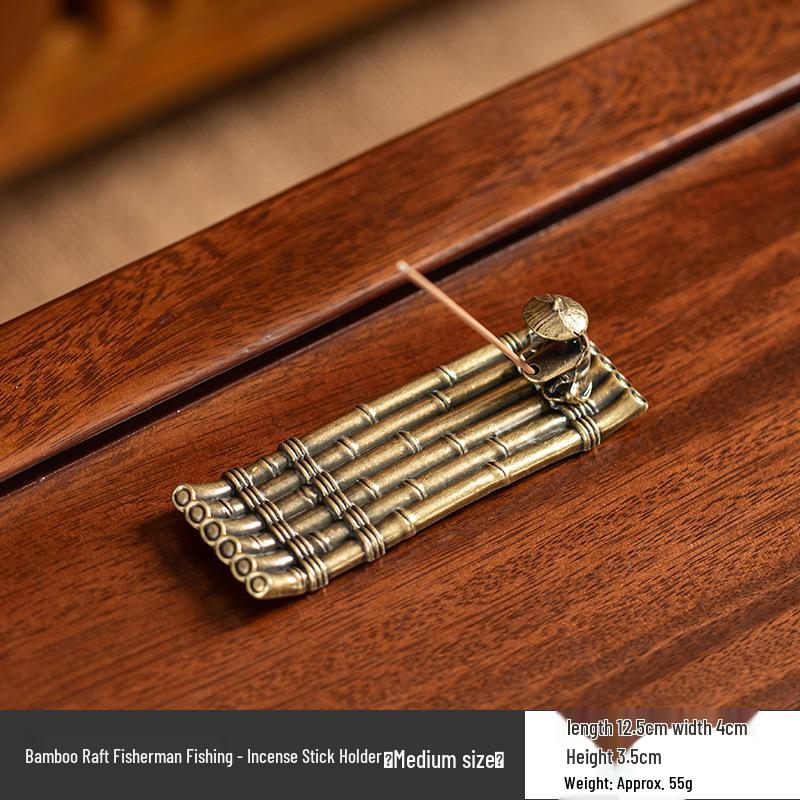 Antique Bodhi Leaf Incense Holder - Japanese-Inspired Aromatherapy Stand