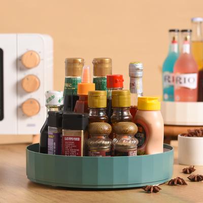 Swivel Storage and Kitchen Tray Storage Container Spice Jar for Cosmetics and Condiments Stainless Steel