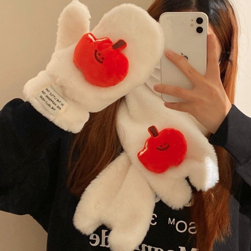 Thicken Neckerchief Wrap Cartoon Neck Warmer New Gloves  Winter