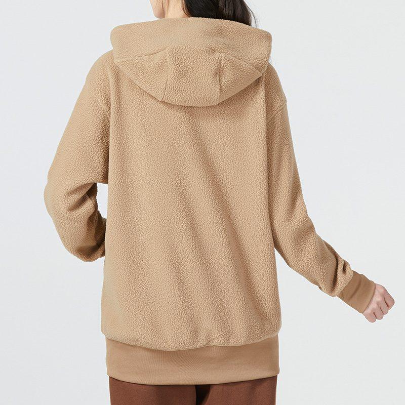 Nike Sweatshirts Women's Khaki Hooded Moderate Regular DQ6841-258