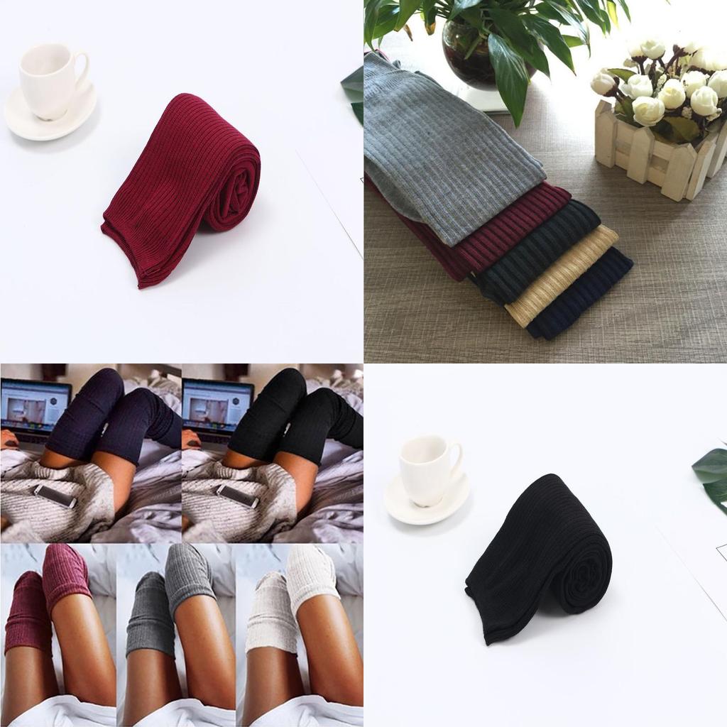 Fashionable Winter Warm Women Knit Crochet Soft Thick Long Socks Thigh-high Leggings