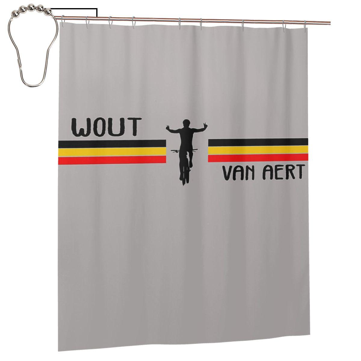 

Mathieu Van Der Poel Shower Curtain Bathroom Polyester Waterproof Bath Curtains With Hooks W60H190(CM)-1 Pcs